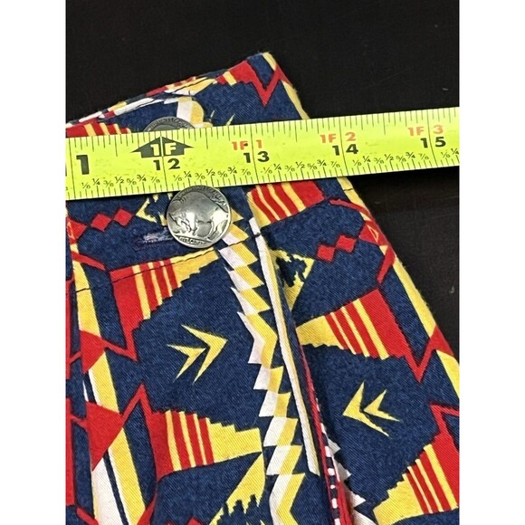 Ruff Hewn Geometric Print Cotton Button Wrap Skirt Set Buffalo Nickel  Sz 8/M - Picture 6 of 16